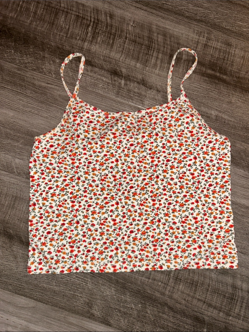 AE Floral Spaghetti-Strap Tank Top